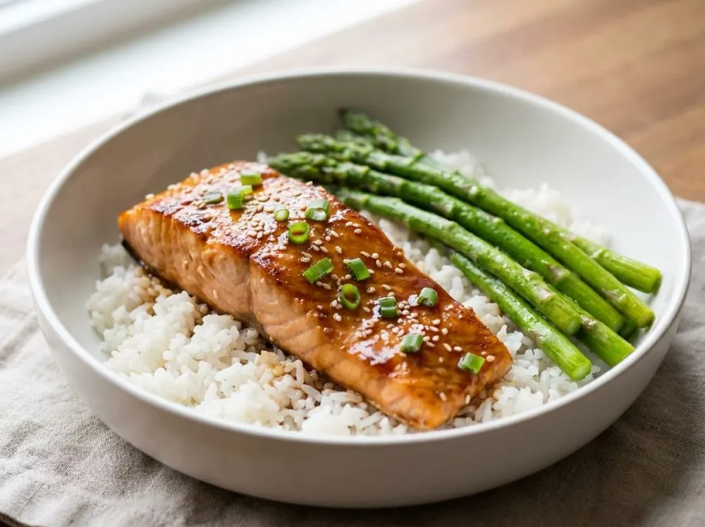 Skillet Teriyaki Salmon with Sticky Glaze