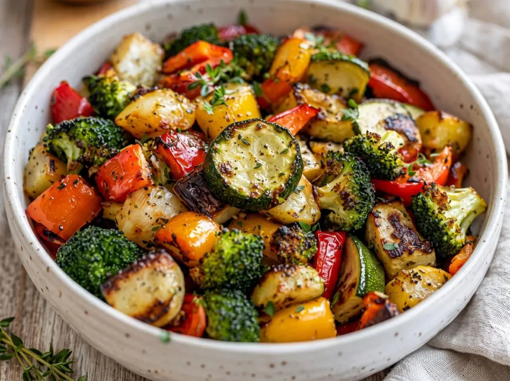 Garlic Roasted Vegetables with Colorful Squash