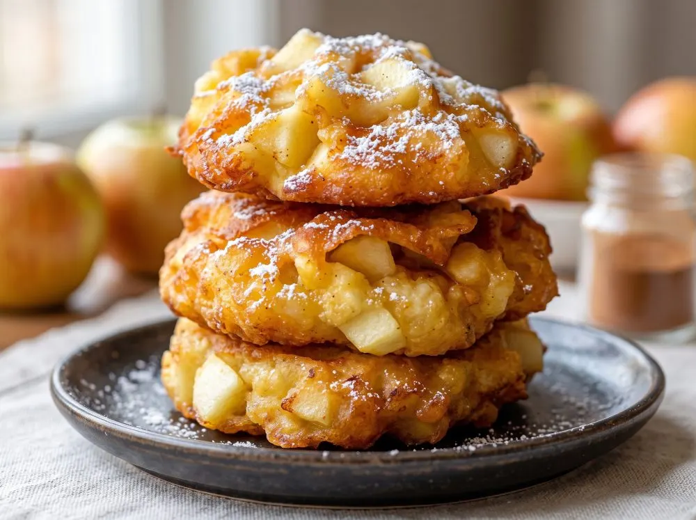 Crispy Air Fryer Apple Fritters with Sweet Glaze