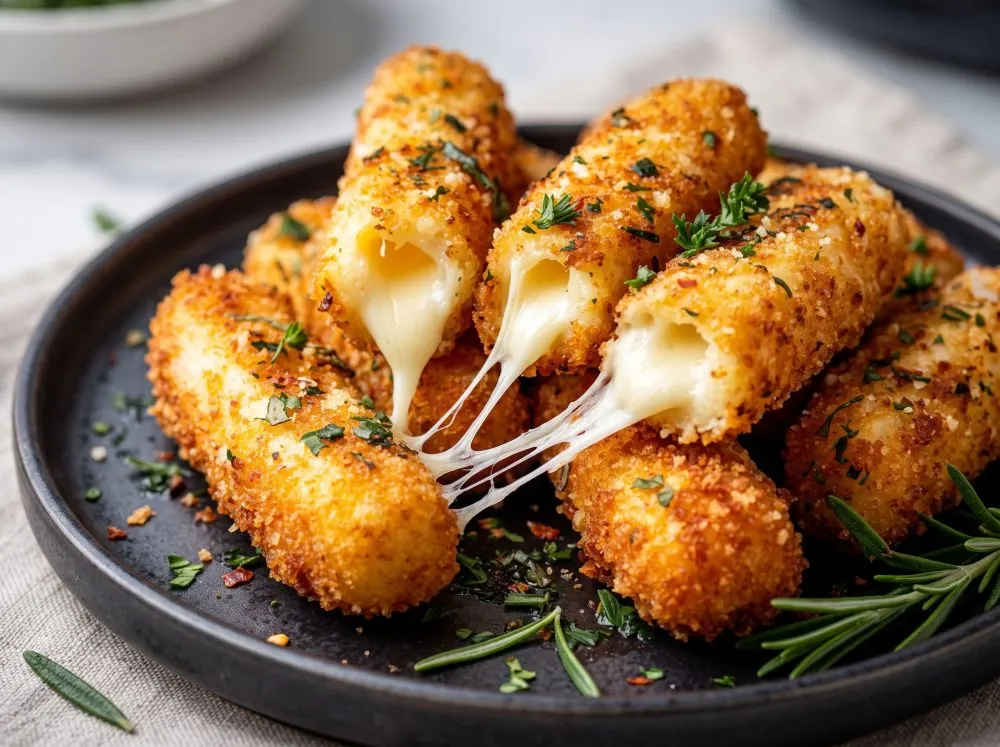 Crispy Air Fryer Mozzarella Sticks Recipe