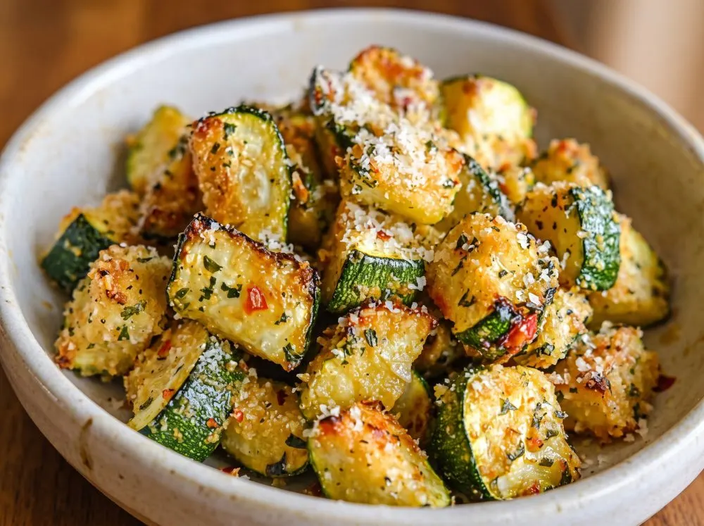 Easy Air Fryer Zucchini Parmesan Bites