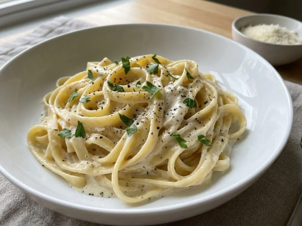 Silky One-Pot Creamy Garlic Pasta with Parmesan