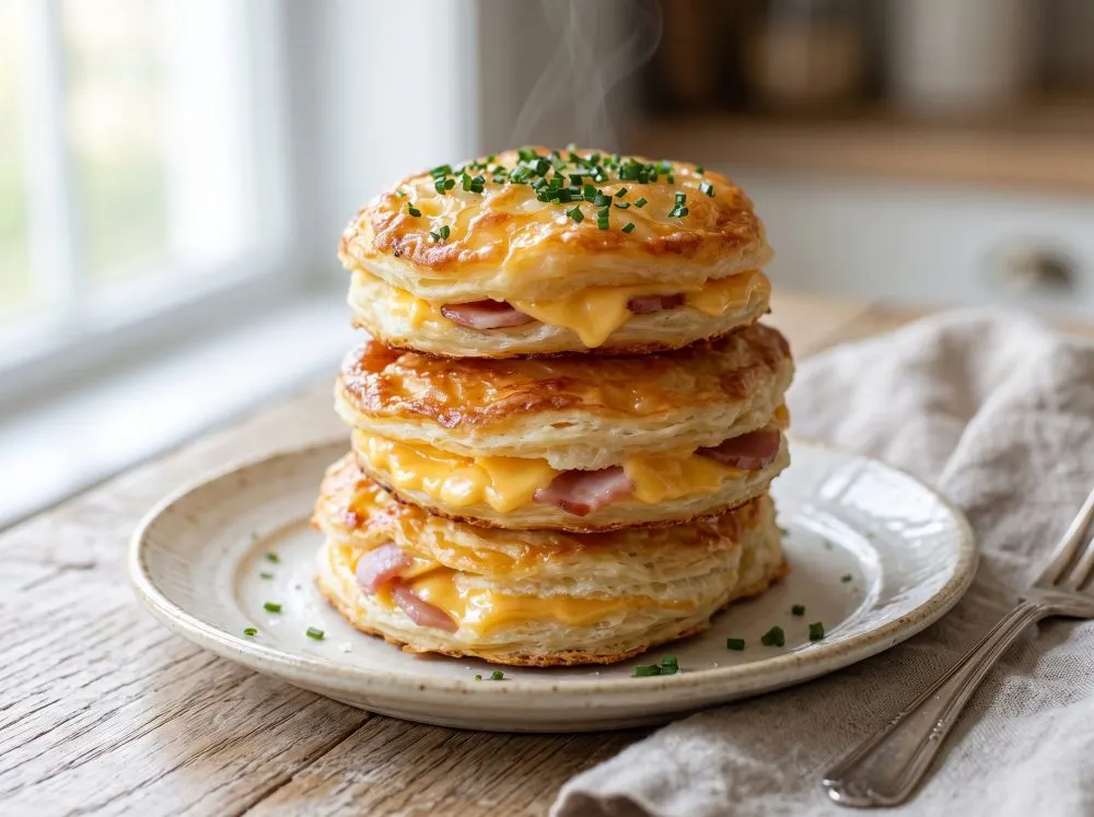 Buttery Ham and Cheese Swim Biscuits the Whole Family Loves