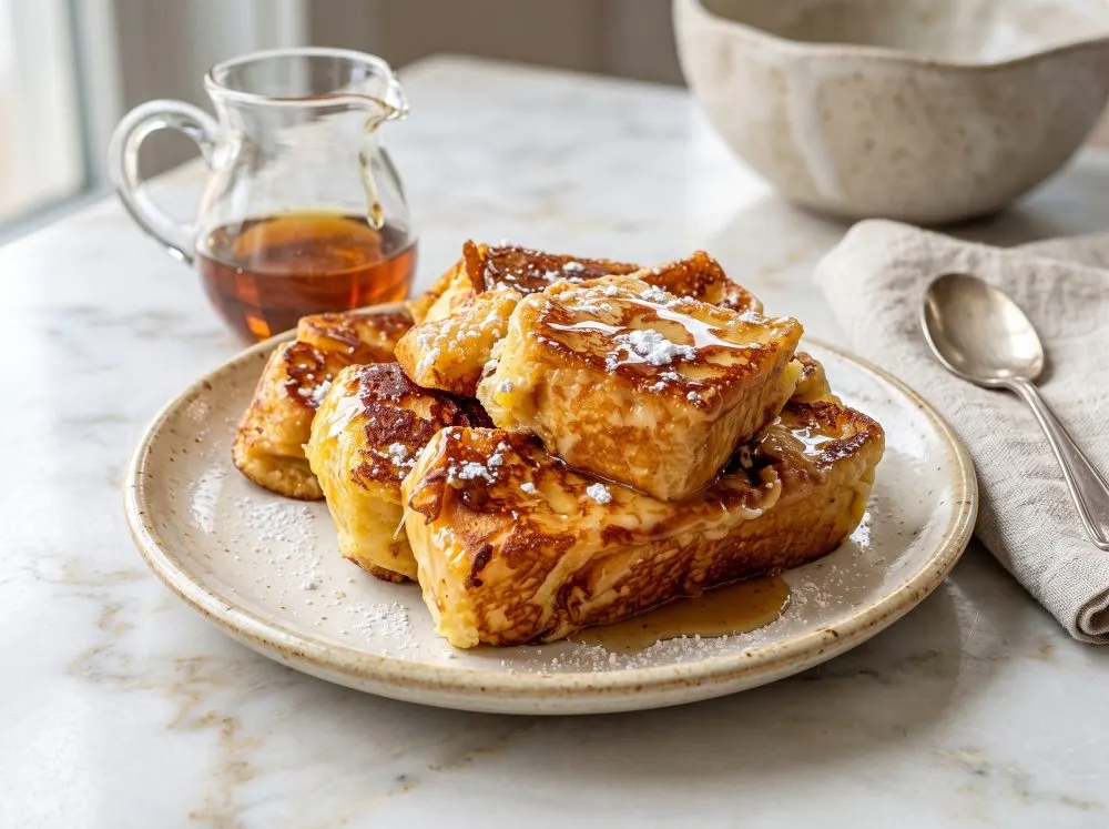 Sweet & Golden Hawaiian Roll French Toast