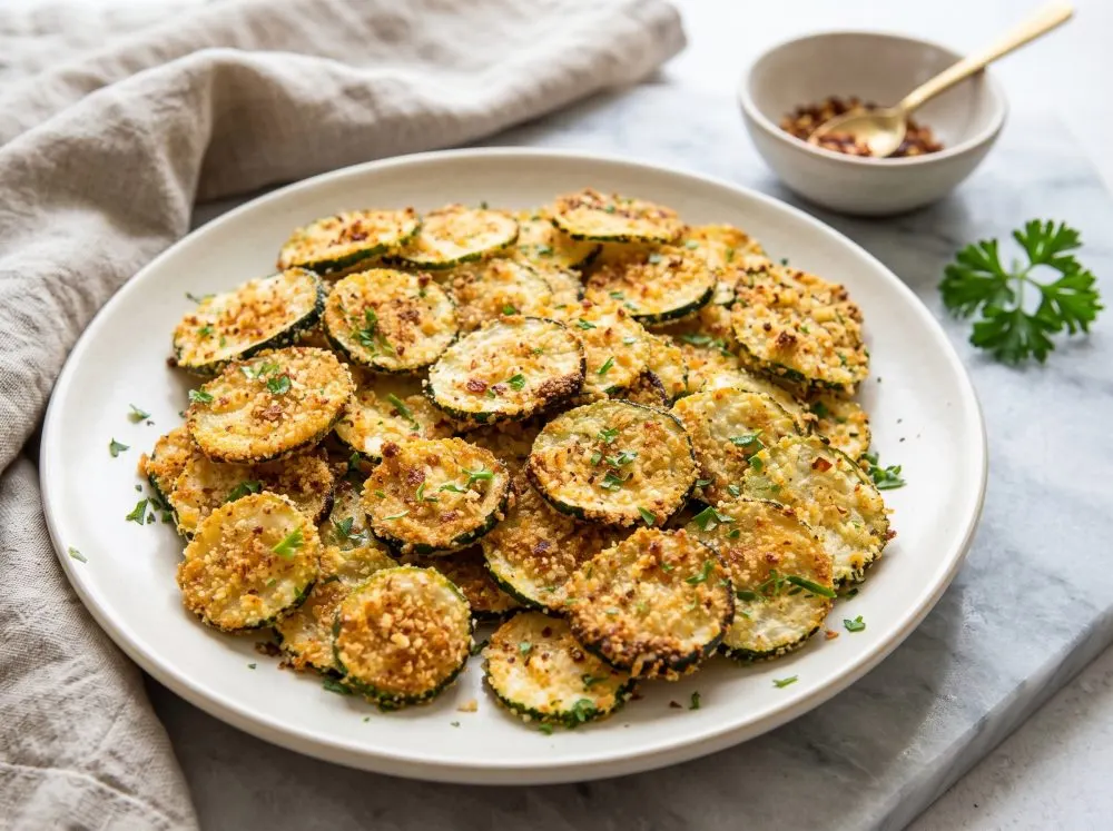 Crispy Baked Parmesan Zucchini Chips
