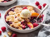 Easy Peach and Raspberry Cobbler with Almond Topping - photo 1