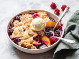 Easy Peach and Raspberry Cobbler with Almond Topping - photo 3