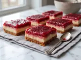 No Bake Rhubarb Cheesecake Squares with Graham Crust - photo 3