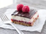 No Bake Raspberry Cheesecake Bars with Chocolate Drizzle - photo 1