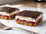No Bake Raspberry Cheesecake Bars with Chocolate Drizzle - photo 3