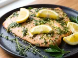 Bright Lemon-Roasted Salmon with Green Herb Sauce - photo 2