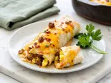 Cheesy Breakfast Enchiladas with Sausage and Bacon - photo 2