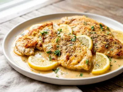 Creamy Lemon Chicken Breast with Parmesan Pan Sauce