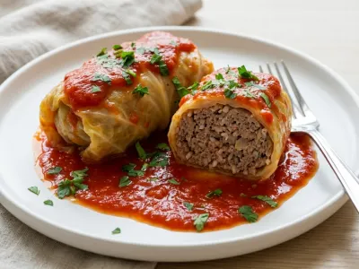Tomato-Baked Savoy Cabbage Rolls