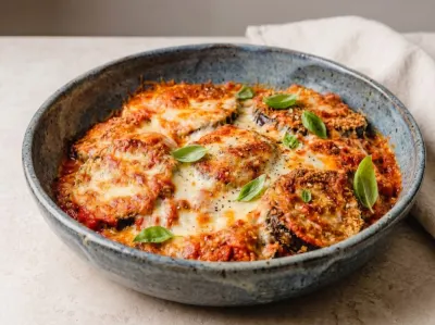 Crispy Baked Eggplant Parmesan