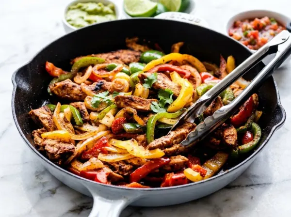 Sizzling Chicken Fajitas with Charred Peppers and Onions
