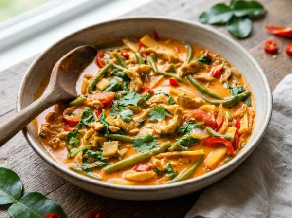 Coconut Thai Red Curry with Vegetables and Rice