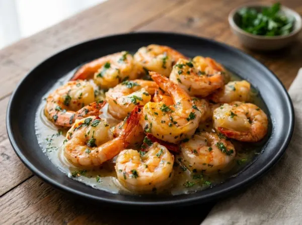 Buttery Garlic Prawns (Shrimp!) in White Wine Lemon Sauce