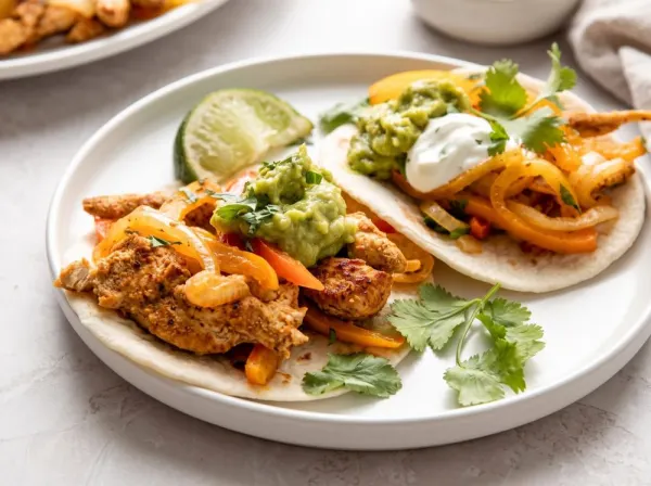 Sheet-Pan Poblano-&-Corn Chicken Fajitas with Avocado
