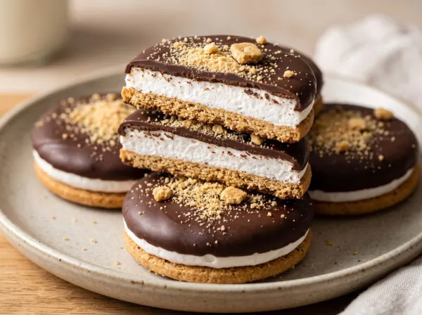 Decadent S'mores Cracker Cookies with Fudge Frosting