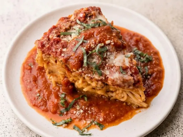 Easy Spaghetti Pie with Beef and Cheese