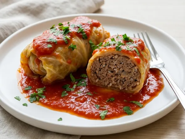 Tomato-Baked Savoy Cabbage Rolls