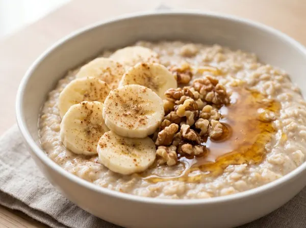 Creamy Banana Nut Protein Oats