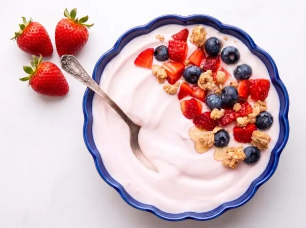 Fresh Berry Whipped Cottage Cheese Bowls