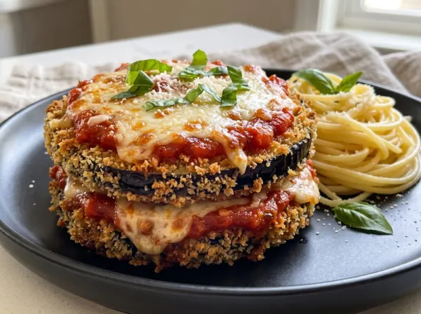 Crispy Air Fryer Eggplant Parmesan