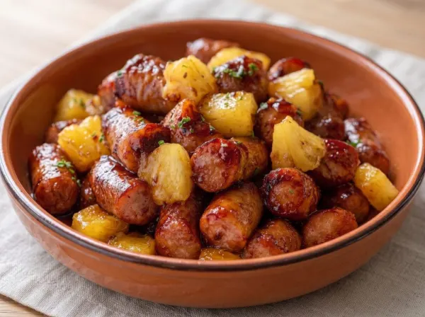 Easy Pineapple Brown Sugar Mississippi Lil’ Smokies Bites