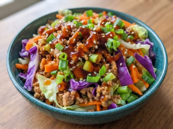 Savory High Protein Egg Roll in a Bowl