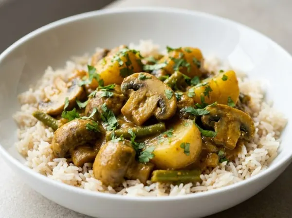 Creamy One-Pot Mushroom and Potato Curry
