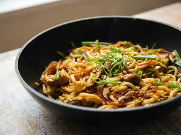 Speedy Veggie Yaki Udon Stir-Fry