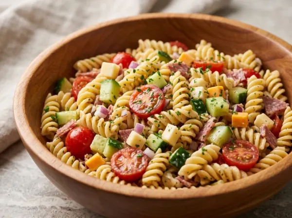 Lemon Za’atar High-Protein Pasta Salad