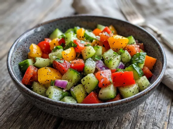 Fresh Cucumber Sweet Pepper Salad